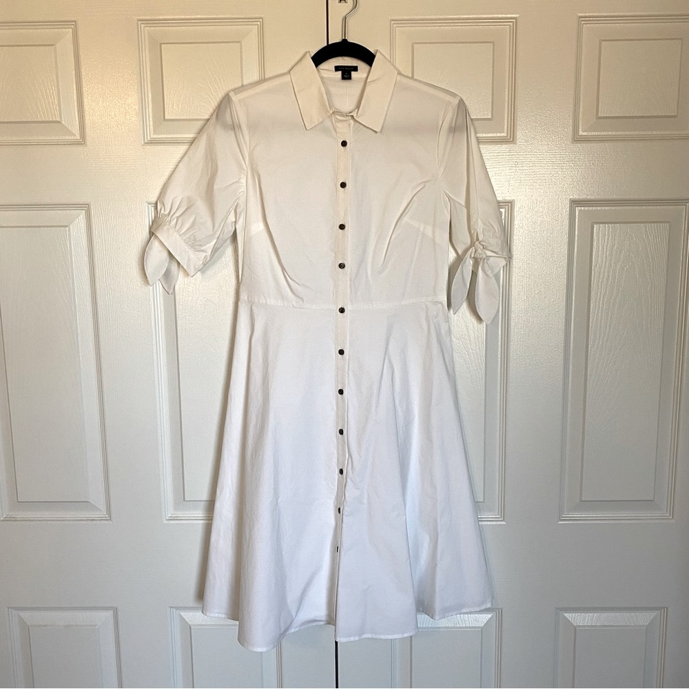 Ann Taylor White Midi Dress